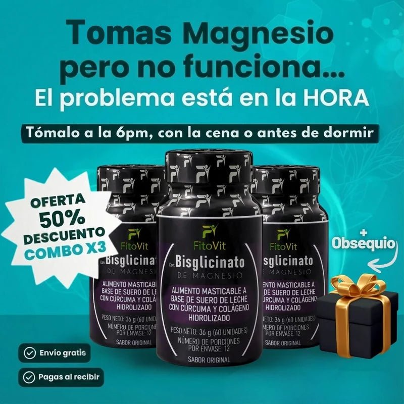 1 Super combo X3: Bisglicinato, del magnesio más puro