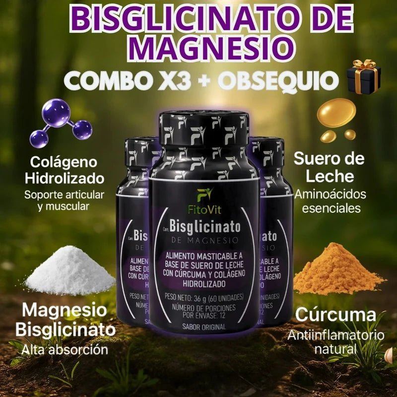 1 Super combo X3: Bisglicinato, del magnesio más puro
