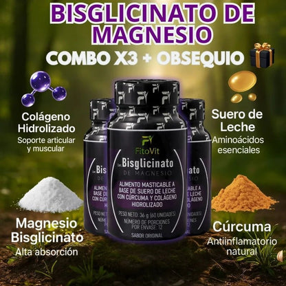 1 Super combo X3: Bisglicinato, del magnesio más puro