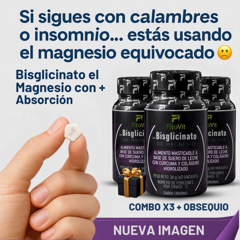 1 Super combo X3: Bisglicinato, del magnesio más puro
